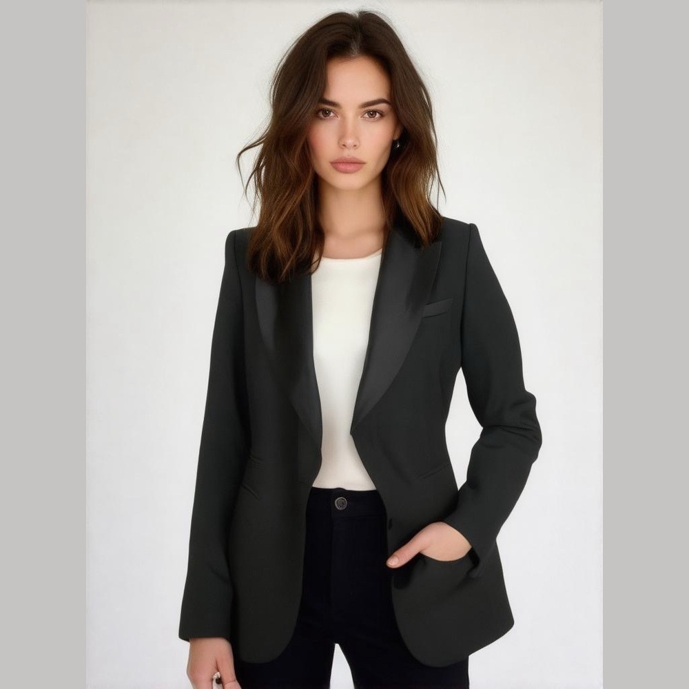 Zara - Single button hip length blazer